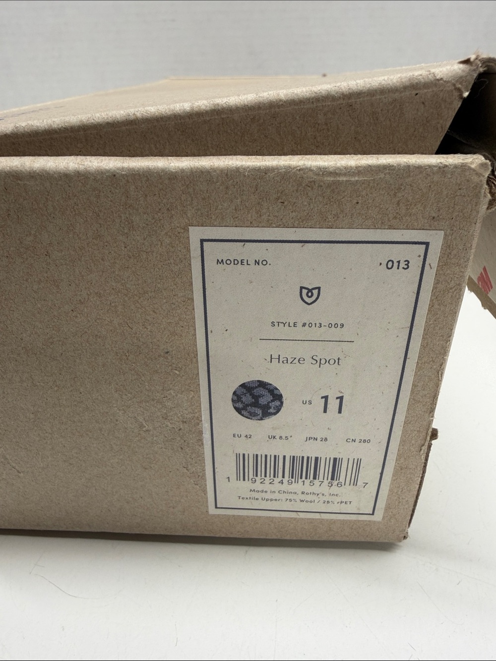 Rothys The Merino Flat Ballet Flats Shoes Haze Spot Animal Print Gray New NIB 11 - Picture 6 of 7